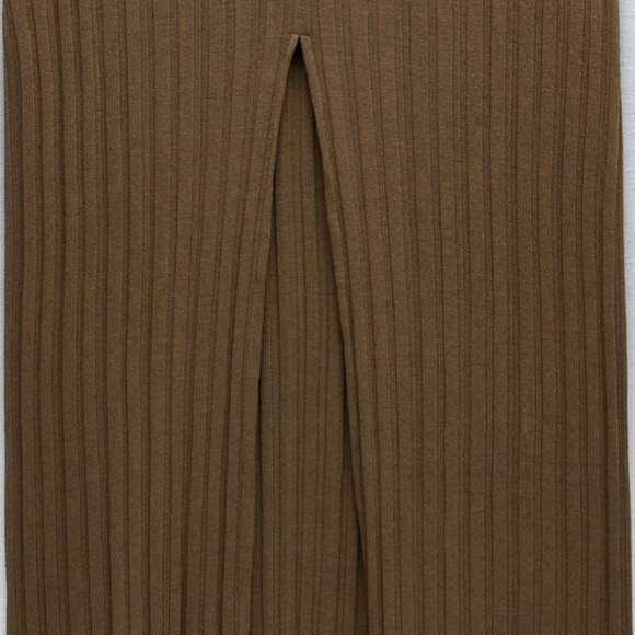 ZARA 2pcs Slit Ribbed Tunic Dress + Flared Ribbed Pants Coord Set BNWT - Picture 2 of 5